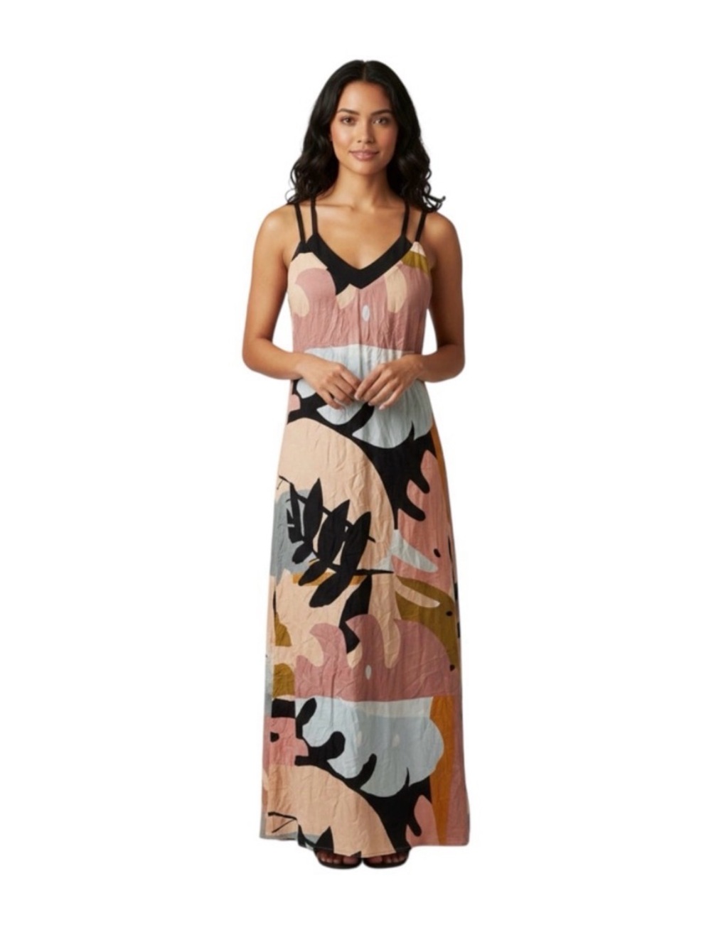 SheBird The Savannah Strappy Maxi Bra Dress tropical floral XS size 1 beach
